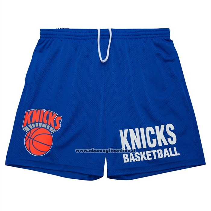 Pantaloncini New York Knicks Mitchell & Ness Hardwood Classics Blu
